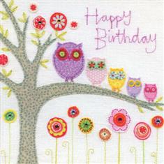 Happy Birthday Owl Card