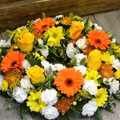 rose and germini wreath