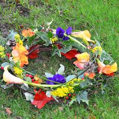 calla lily eco wreath