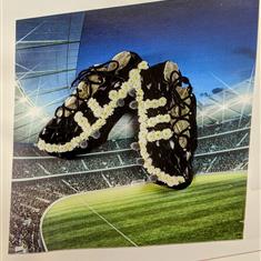 Floral photo with football boots 
