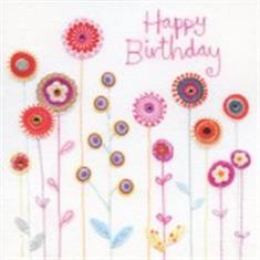 Happy Birthday Lollipop Flowers Card