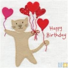 Happy Birthday Cat Card