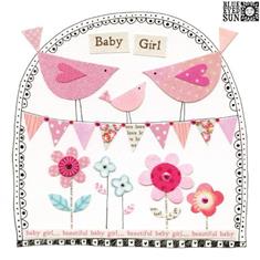 Baby Girl Bird Card