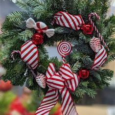 Candy Cane Wreath 