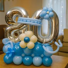 80th balloon stack 