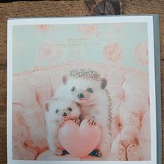 Hedgehogs Mothers Day Card